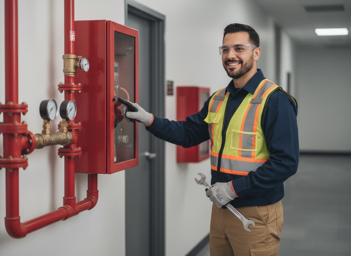 Fire Protection technician at work