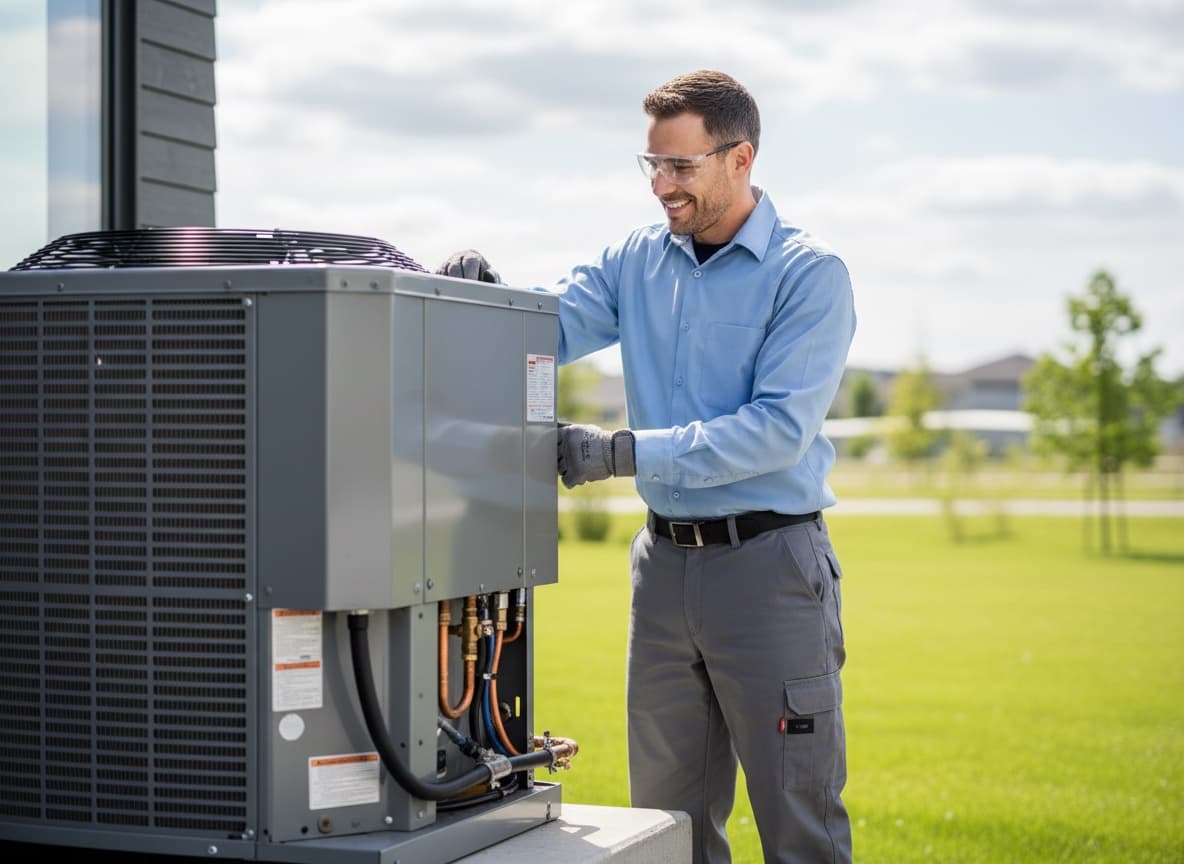 HVAC technician at work