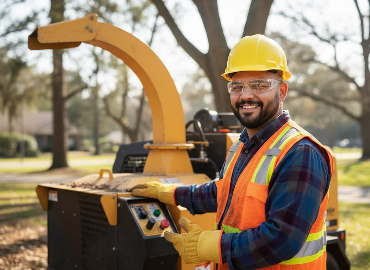 Tree Service technician at work