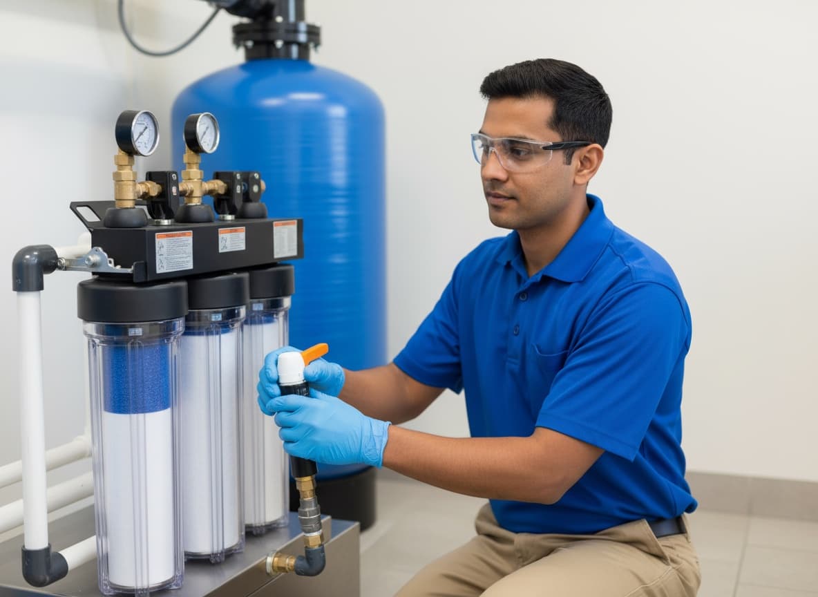 Water Treatment technician at work